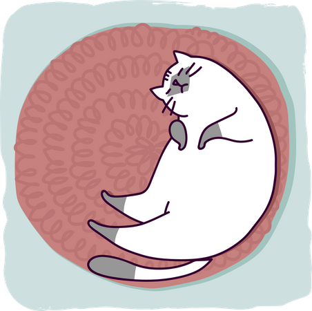 Sleeping cat  Illustration