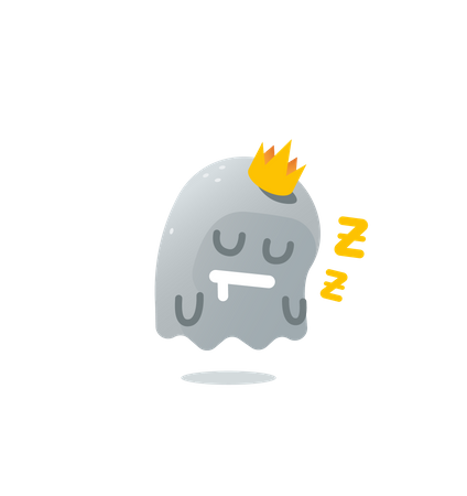 Sleeping Cute Ghost Illustration