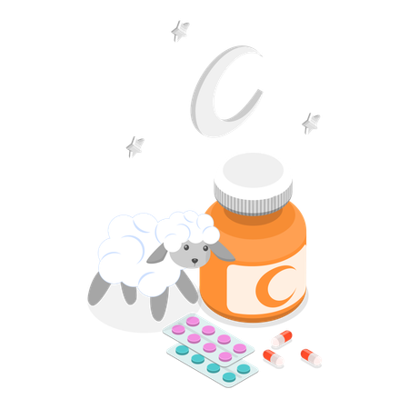 Sleeping pills  Illustration
