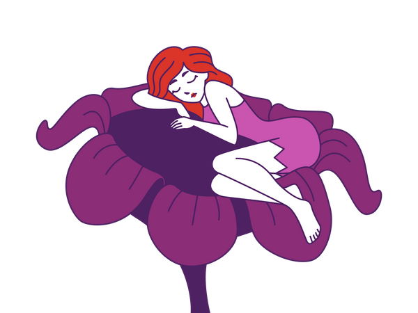 Sleeping Woman Illustration