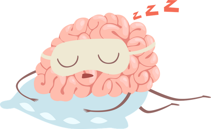 Sleepy Brain Illustration