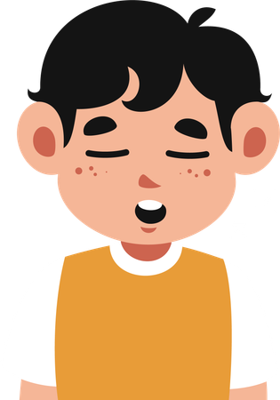 Sleepy Child Expression  イラスト