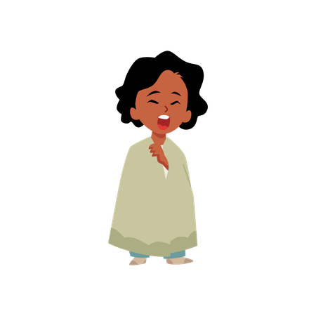 Sleepy child in pajamas  Illustration