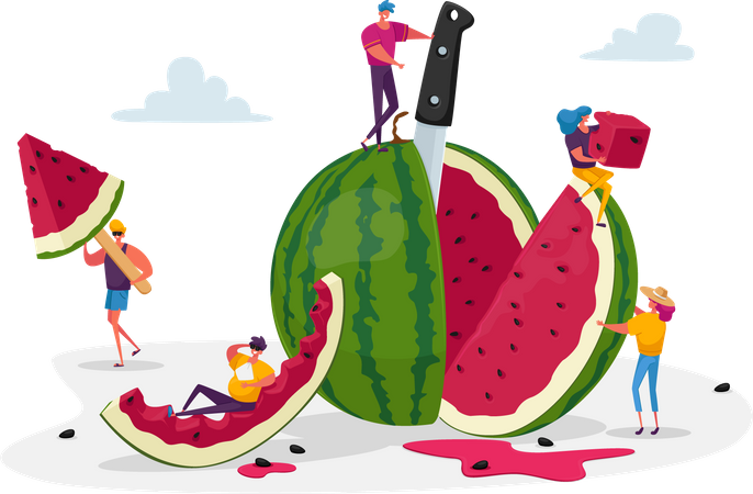 Slice of watermelon Illustration