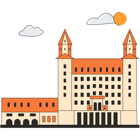 Slovakia - Bratislava Castle  Illustration