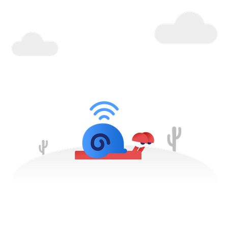 Slow connection  Illustration