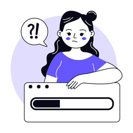 Slow Page Loading  イラスト