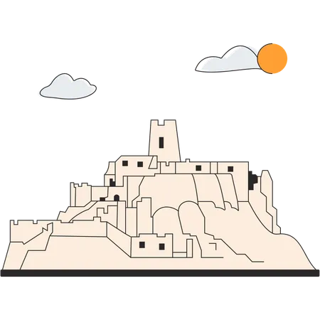 Slowakei - Zipser Burg  Illustration