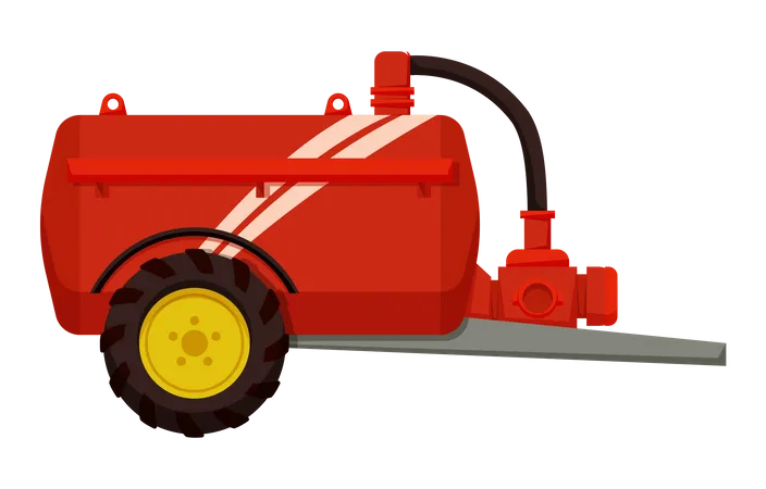 Slurry Tanker Machinery  Illustration