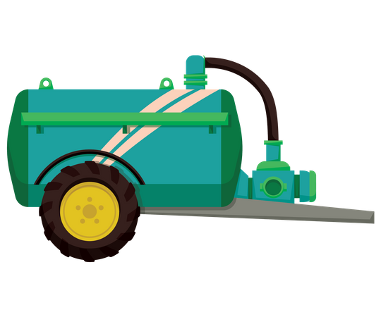 Slurry Tanker Machinery Illustration