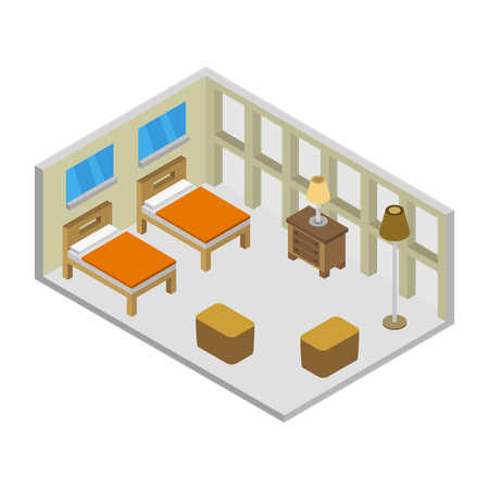 Small bedroom  Illustration