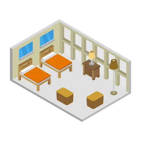 Small bedroom  Illustration