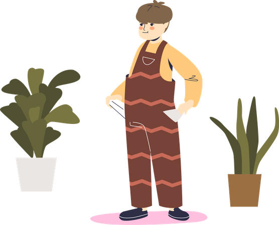 Small boy showing empty pockets  Illustration