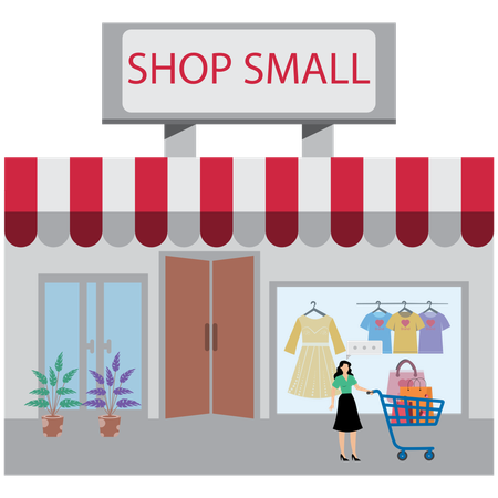 Small Business and Local Stores  Illustration