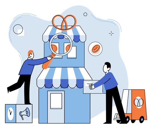 Small business represents resilience and determination required to succeed in competitive landscape  Illustration