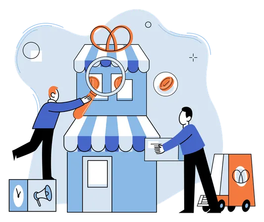Small business represents resilience and determination required to succeed in competitive landscape  Illustration