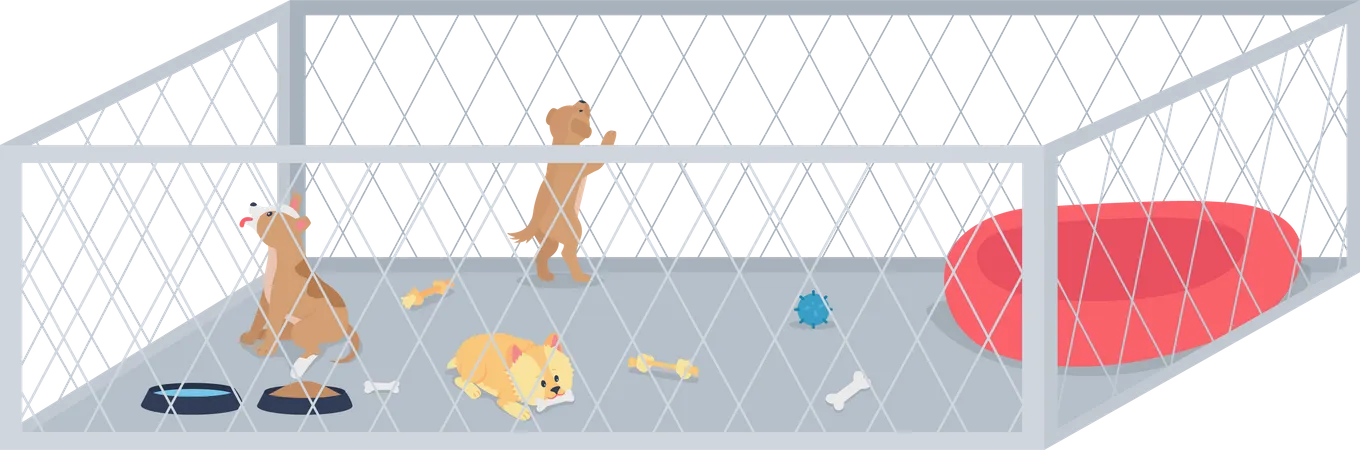 Small dogs for adoption Illustration