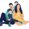 illustrations of small family
