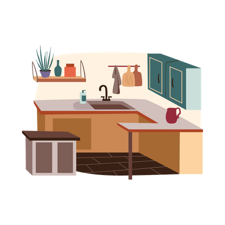 Small kitchen  Illustration