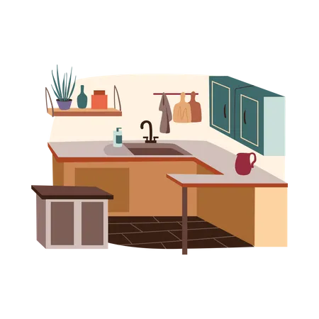 Small kitchen  Illustration