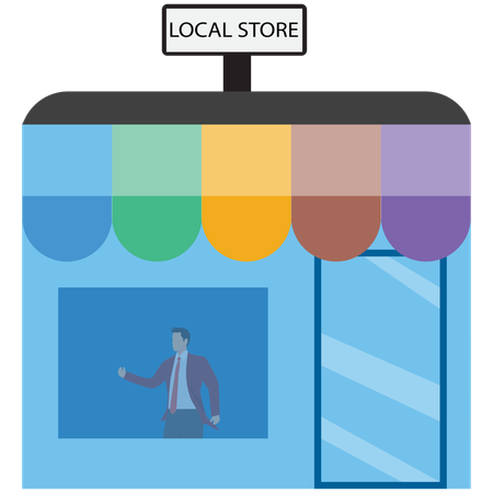 Small Local Stores  Illustration
