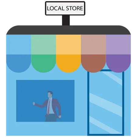 Small Local Stores  Illustration