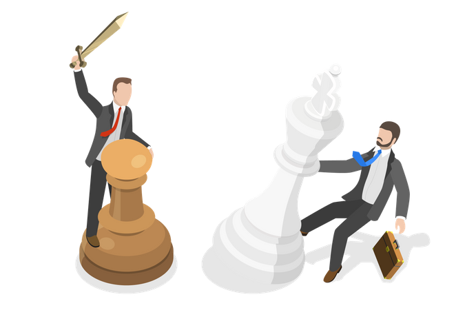 Small Vs Large Business  Illustration