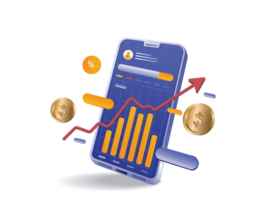 Smarpon online investment business analysis data  Illustration