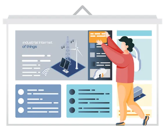 Smart alternative energy  Illustration