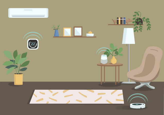 Smart apartment Illustration