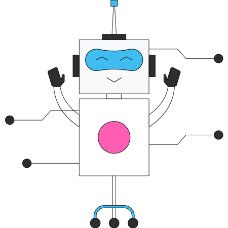 Smart artificial robot Illustration