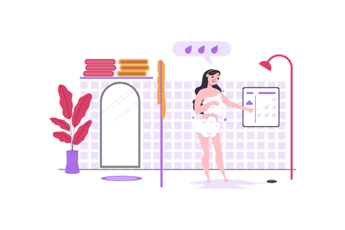 Smartes Badezimmer  Illustration