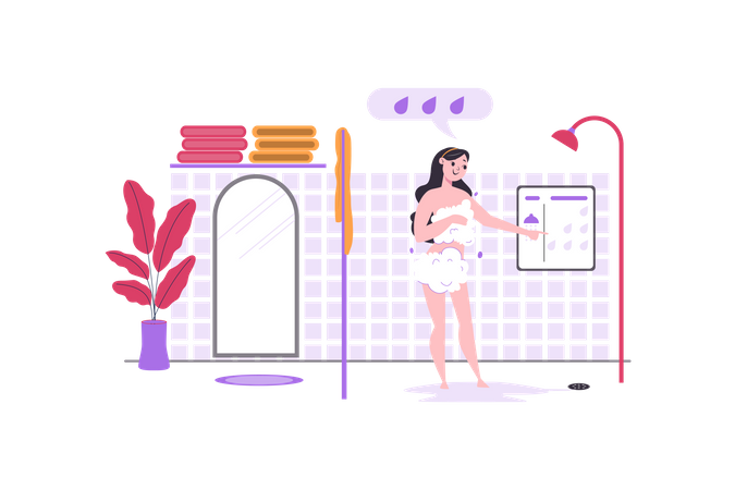 Smart Bathroom Illustration