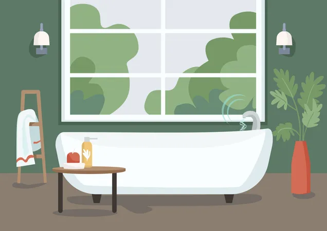 Smart bathtub  Illustration