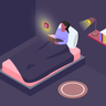 illustrations of sleeping bed
