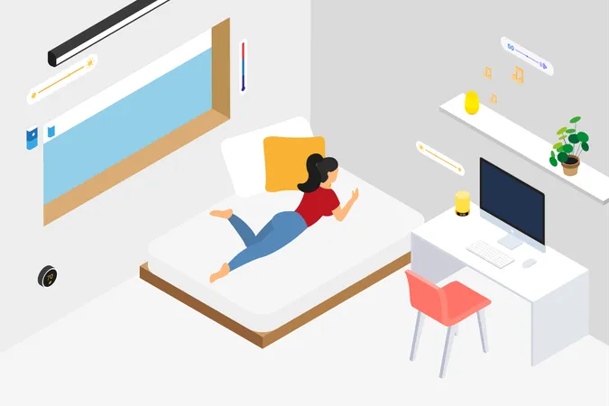 Smart Bedroom  Illustration