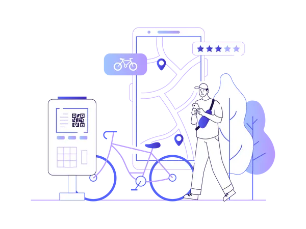 Smart bike system  Illustration
