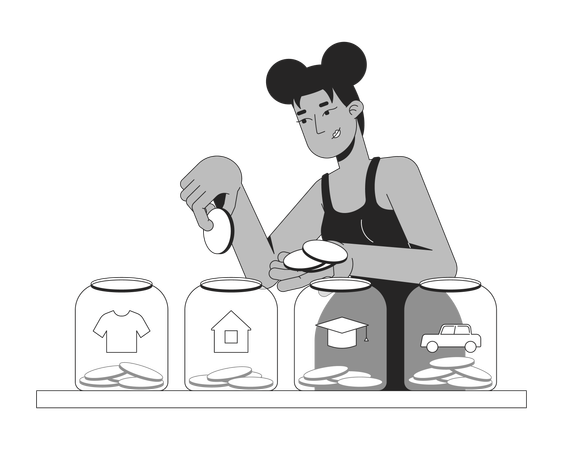 Smart budget allocation for saving goals  Illustration