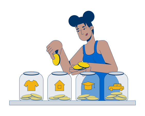 Smart budget allocation for saving goals  Illustration