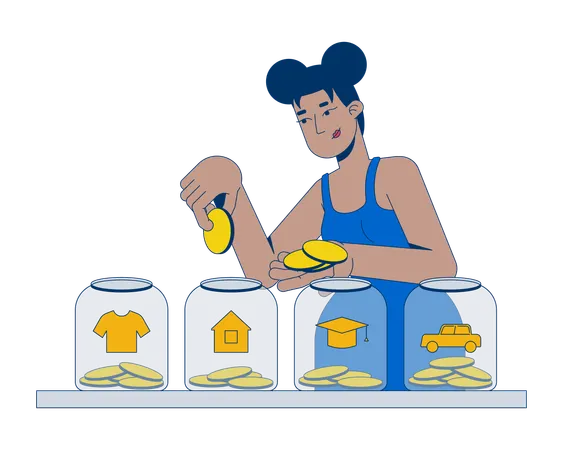 Smart budget allocation for saving goals  Illustration