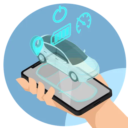 Smart car app  Illustration