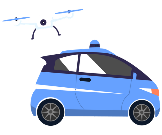 Smart car monitoring system  Illustration