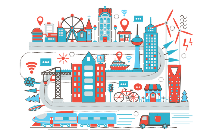 Smart city  Illustration