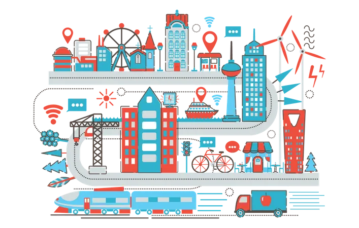 Smart city  Illustration