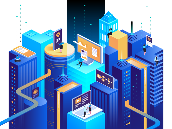 Smart city  イラスト