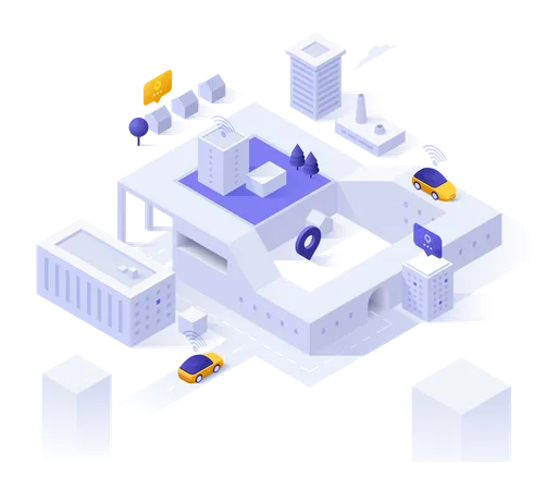 Smart City Model  Illustration