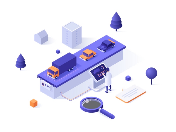Smart City Traffic Monitoring System Research Illustration