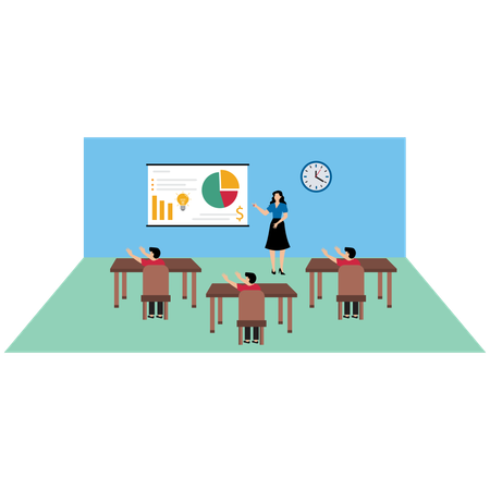 Smart Classroom Setup  Illustration