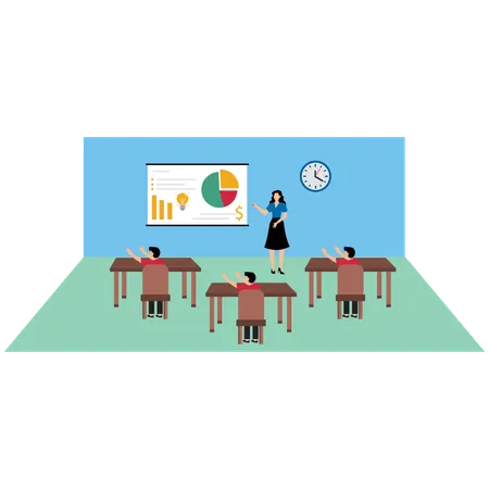 Smart Classroom Setup  Illustration