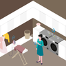illustration for smart home clean